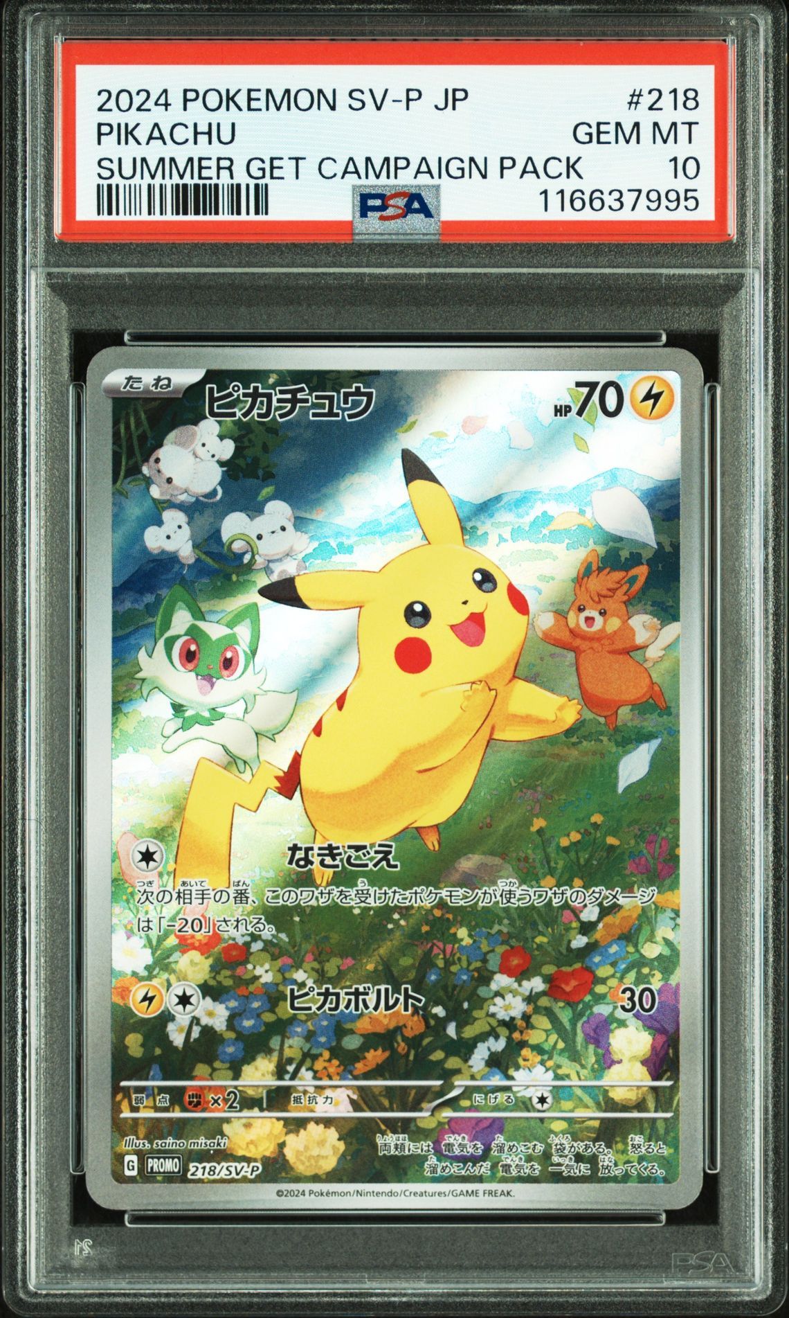 ピカチュウ P [SV-P 218](プロモカードパック「ポケカの夏がキタ!プロモカードGetキャンペーン!」)