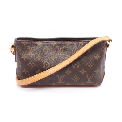 ルイ・ヴィトン LOUIS VUITTON トロター ショルダーバッグ バッグ PVCコーティングキャンバス レザー モノグラム レディース ブラウン系 M51240 【中古】