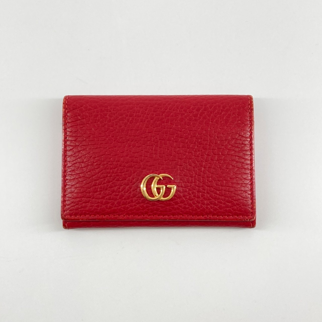 GUCCI(グッチ) ダブルG GGマーモント カードケース レッド
