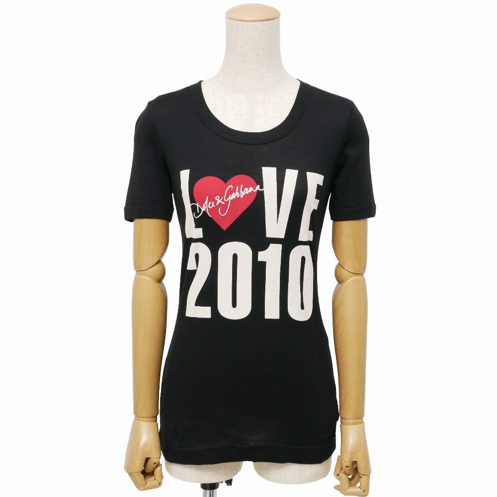 ■未使用品■DOLCE&GABBANA ドルチェアンドガッバーナ 半袖Tシャツ サイズ40 LOVE2010 クルーネック カットソー 20260826/RB0536