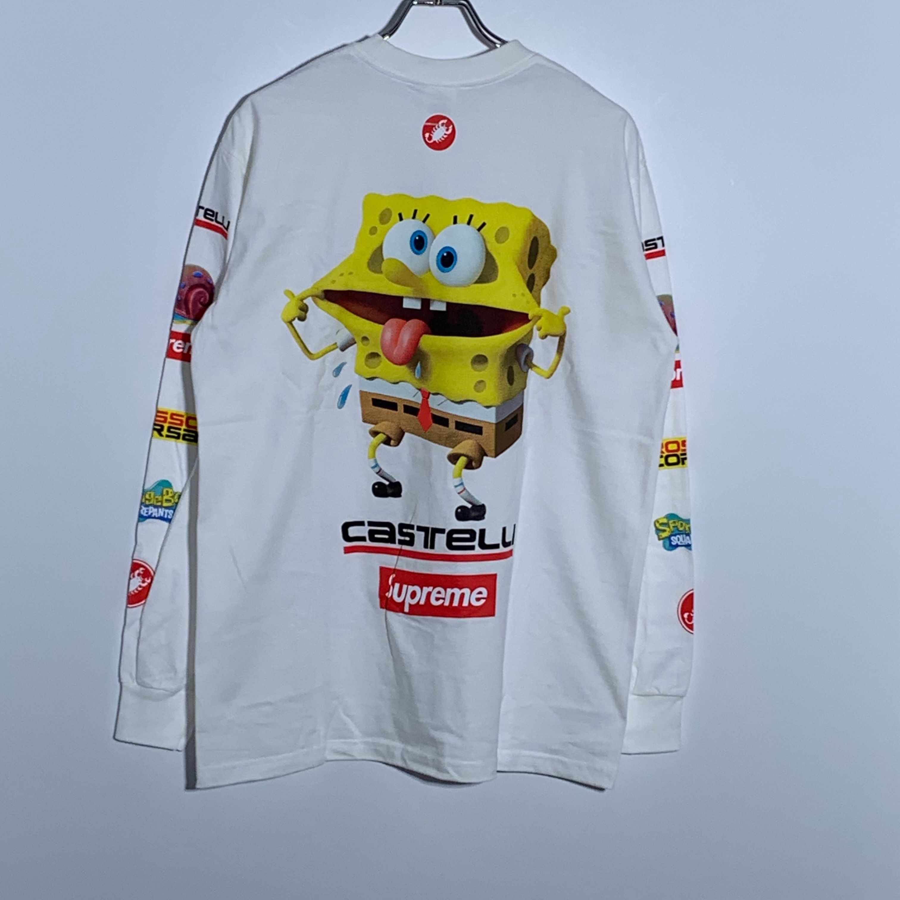 Supreme x SpongeBob Castelli Racing L/S Tee "White"