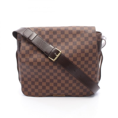 ルイ・ヴィトン LOUIS VUITTON バスティーユ ショルダーバッグ バッグ PVCコーティングキャンバス レザー ダミエ エベヌ メンズ レディース ブラウン系 N45258 【中古】