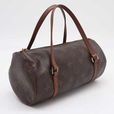 LOUIS VUITTON ルイ・ヴィトン モノグラム パピヨン26 旧型 M51386 ハンドバッグ ブラウン コーティングキャンバス レザー レディース