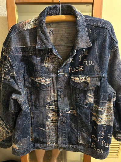 Supreme Archive Denim Jacquard Trucker Jacket "Blue"