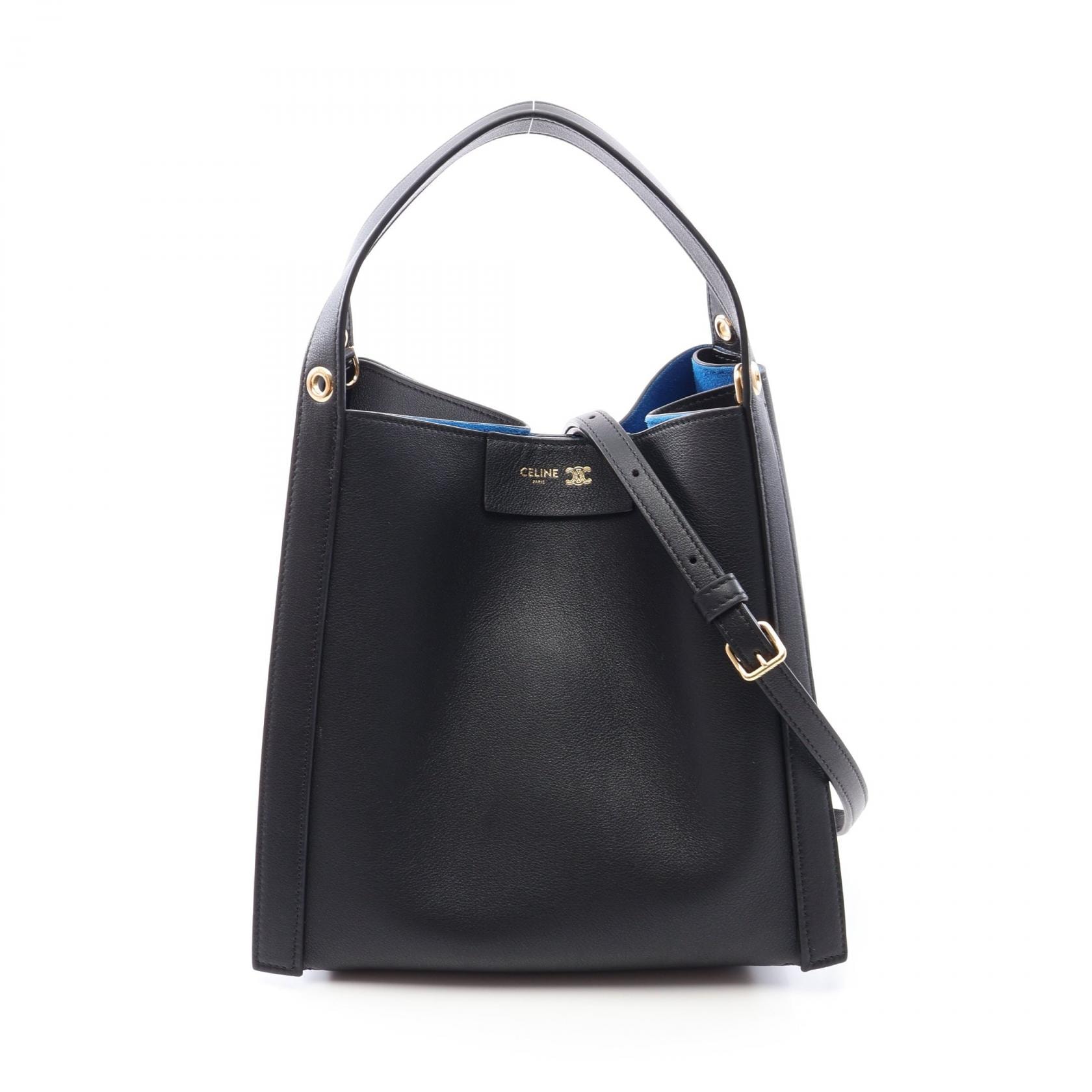 セリーヌ CELINE スモール キューボ 2WAY ハンドバッグ バッグ レザー レディース ブラック系 124182T8338NO 【新品】