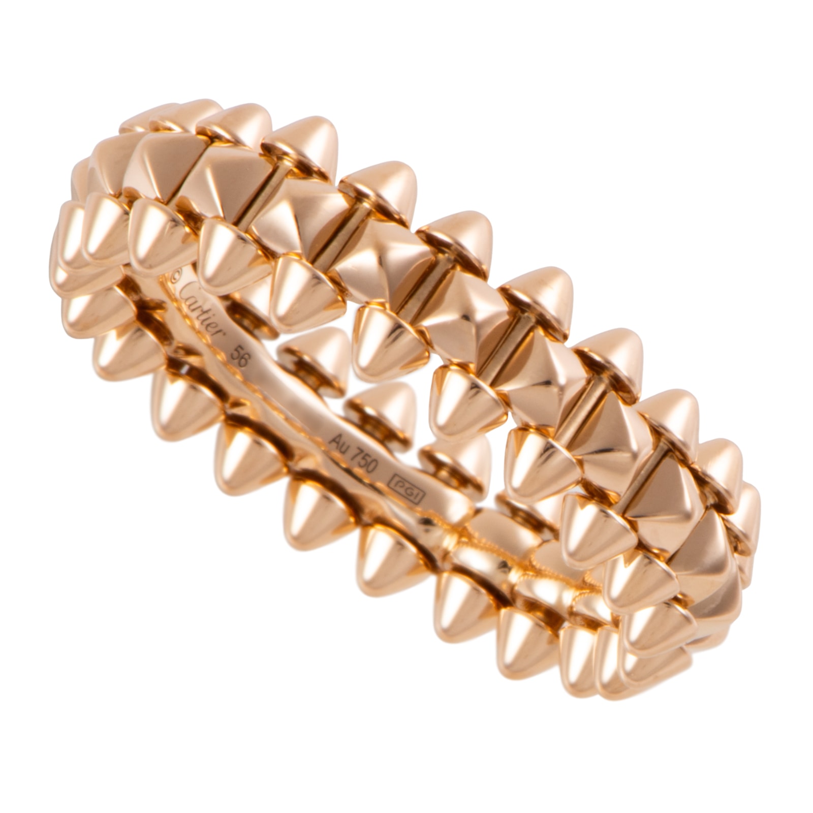 Cartier カルティエ クラッシュ ドゥ カルティエ リング スモールモデル B4229856 指輪 16号 K18PG ピンク ゴールド【中古】