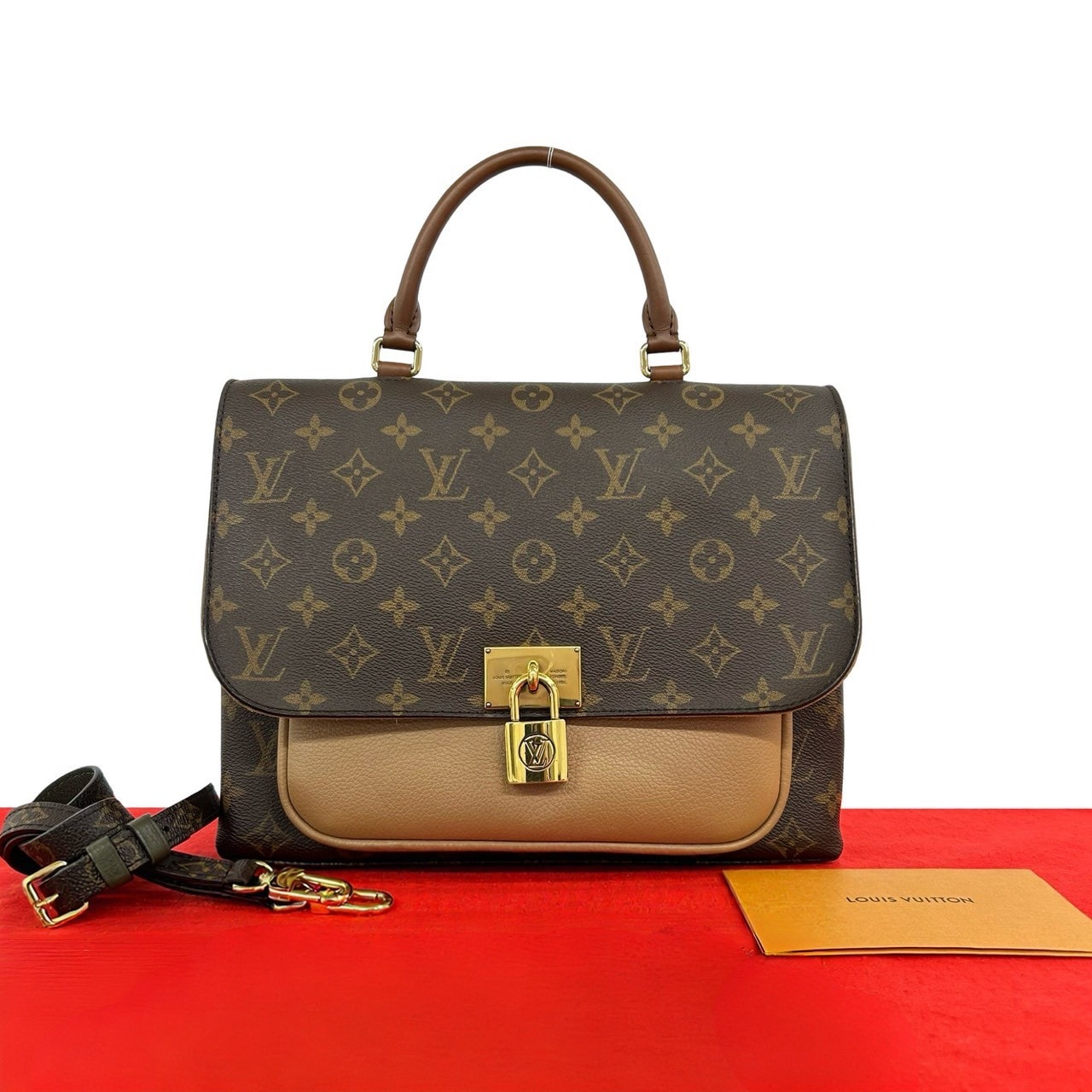 LOUIS VUITTON ルイヴィトン マリニャン モノグラム レザー PVC ショルダーバッグ ブラウン
02867