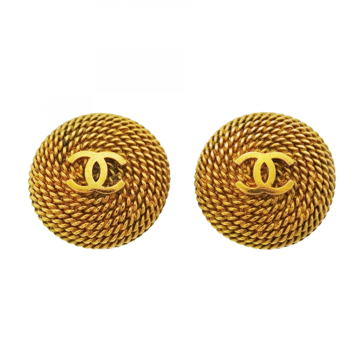 CHANEL CHANEL シャネル ココマーク サークル メッキ べっ甲柄 刻印 
