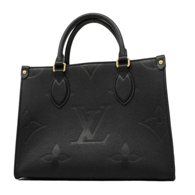 【6dd4942】ルイヴィトン ハンドバッグ モノグラム・アンプラント オンザゴ―PM M45653 ノワール【中古】レディース