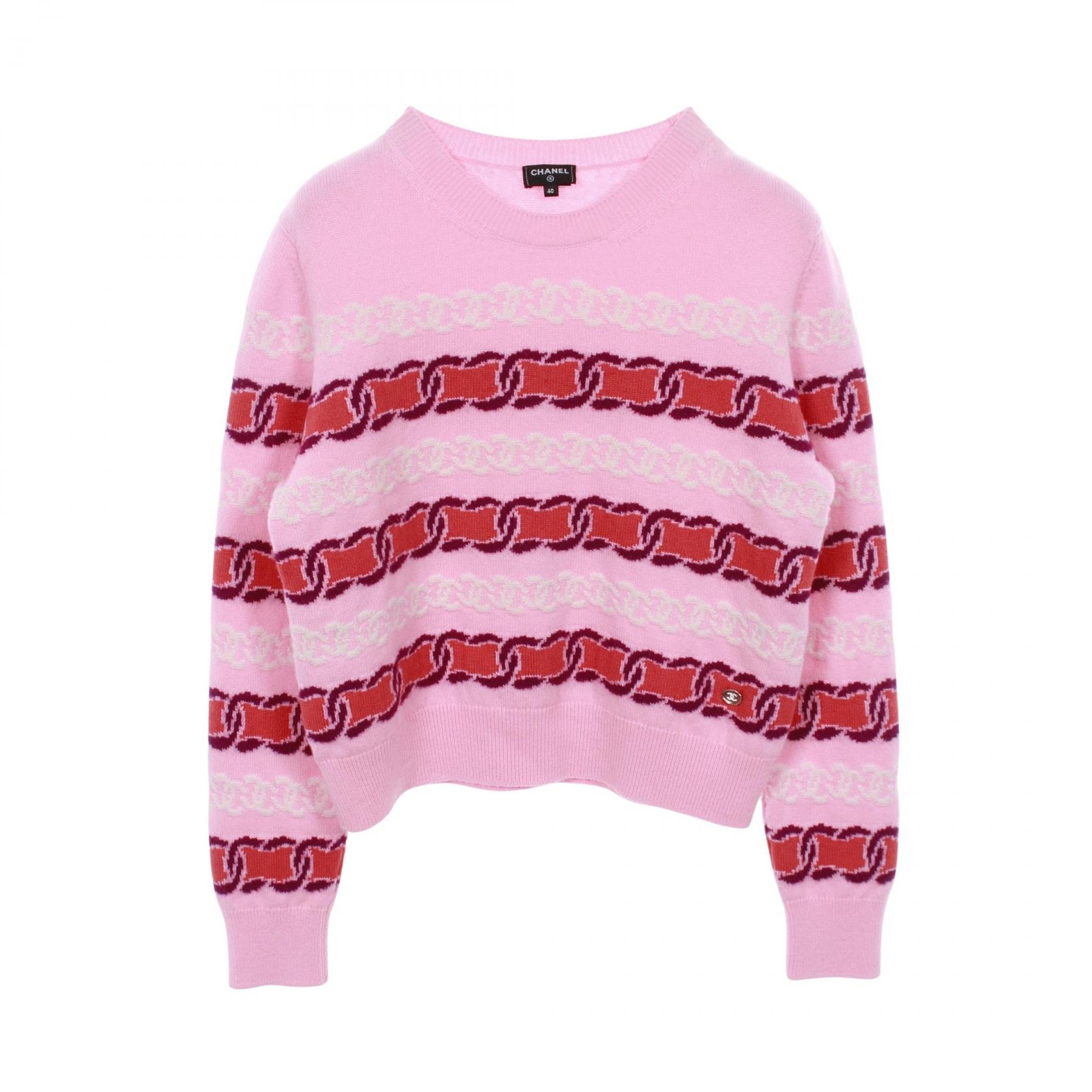 シャネル CHANEL ココマーク ニット 衣料品 トップス カシミヤ ウール レディース ピンク系 / レッド系 / パープル系 P75775K10913 【中古】