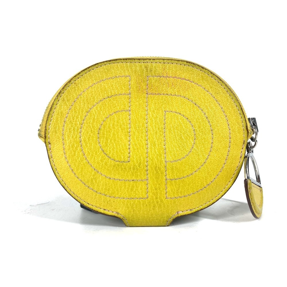 エルメス HERMES インザループ 財布 小銭入れ シェーヌダンクル コインケース シェーブル D刻 イエロー