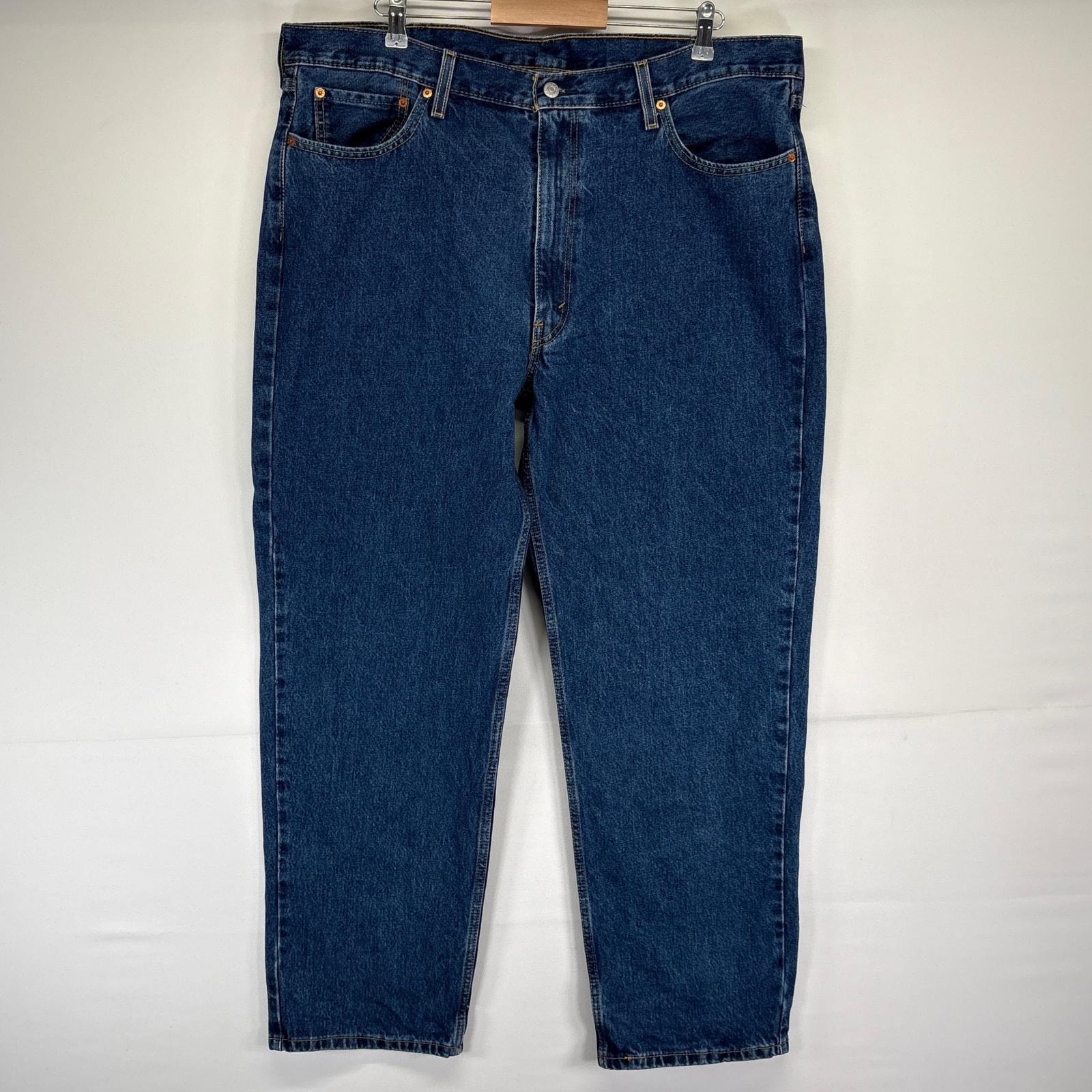 古着 リーバイス Levi's デニムパンツ 550 テーパード バギー 大きいサイズ ジーンズ ジーパン 5ポケット 長ズボン w42 L32 ブルー メンズ