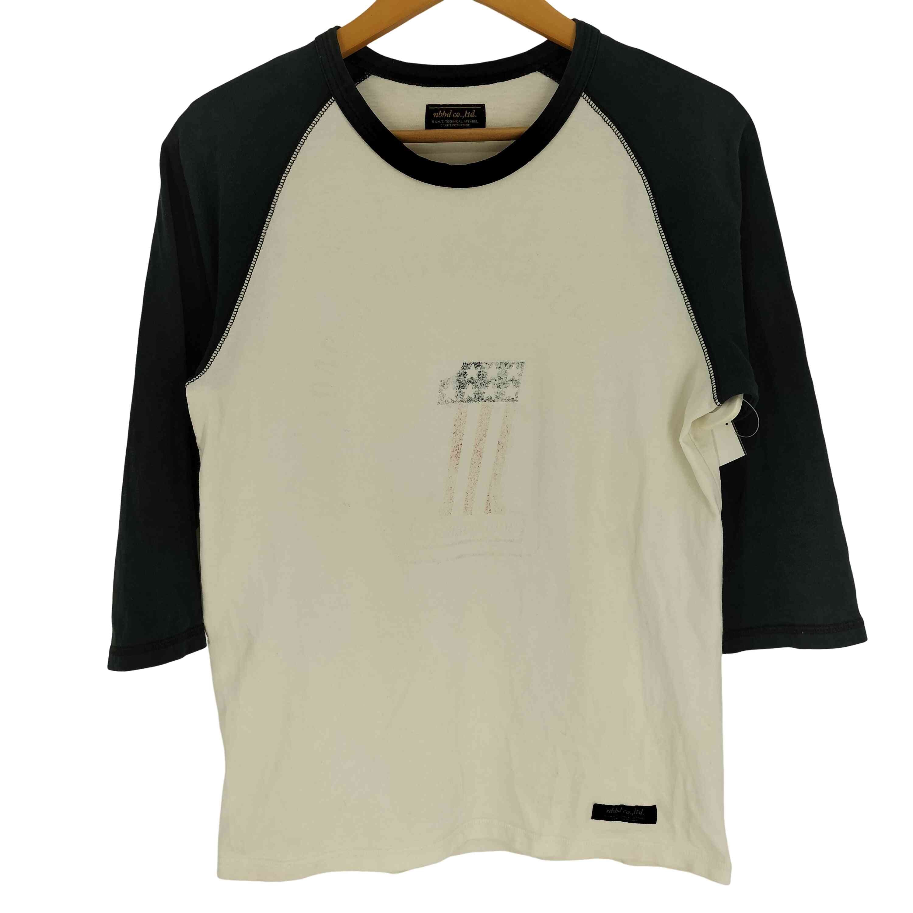 星条旗 プリント ラグランスリーブ カットソー【1139754283687】