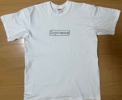 Supreme KAWS Chalk Logo Tee "White"