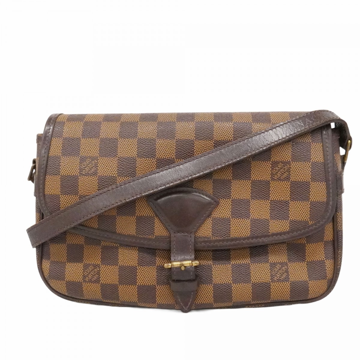 【6dc3452-k】ルイヴィトン ショルダーバッグ ダミエ ソローニュ N48079 エベヌ SPO【中古】レディース