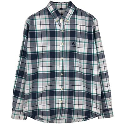 古着 ブルックスブラザーズ Brooks Brothers 長袖 ボタンダウンチェックシャツ メンズL相当/rab181175