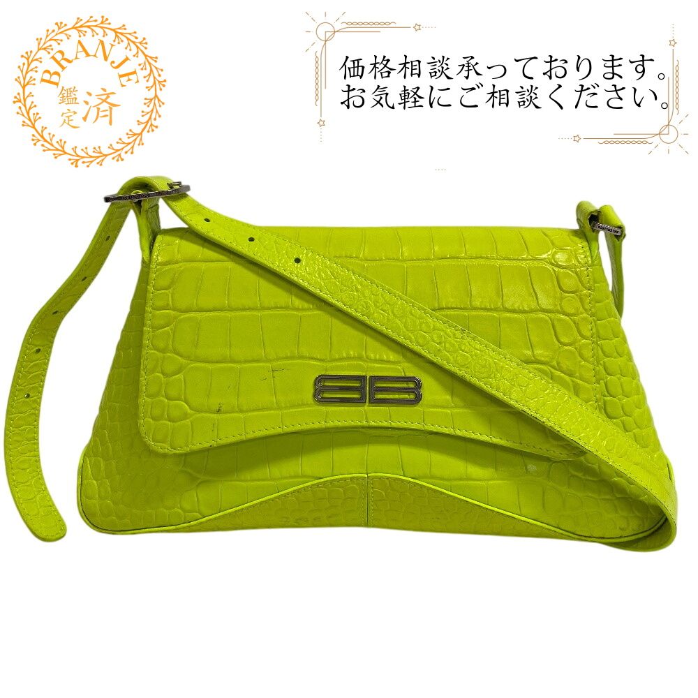 バレンシアガ BALENCIAGA ショルダーバッグ ネオンカラー 2way 695648 イエロー
