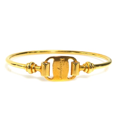 サルヴァトーレフェラガモ Salvatore Ferragamo バングル メタル ゴールド レディース【中古】 r11279b