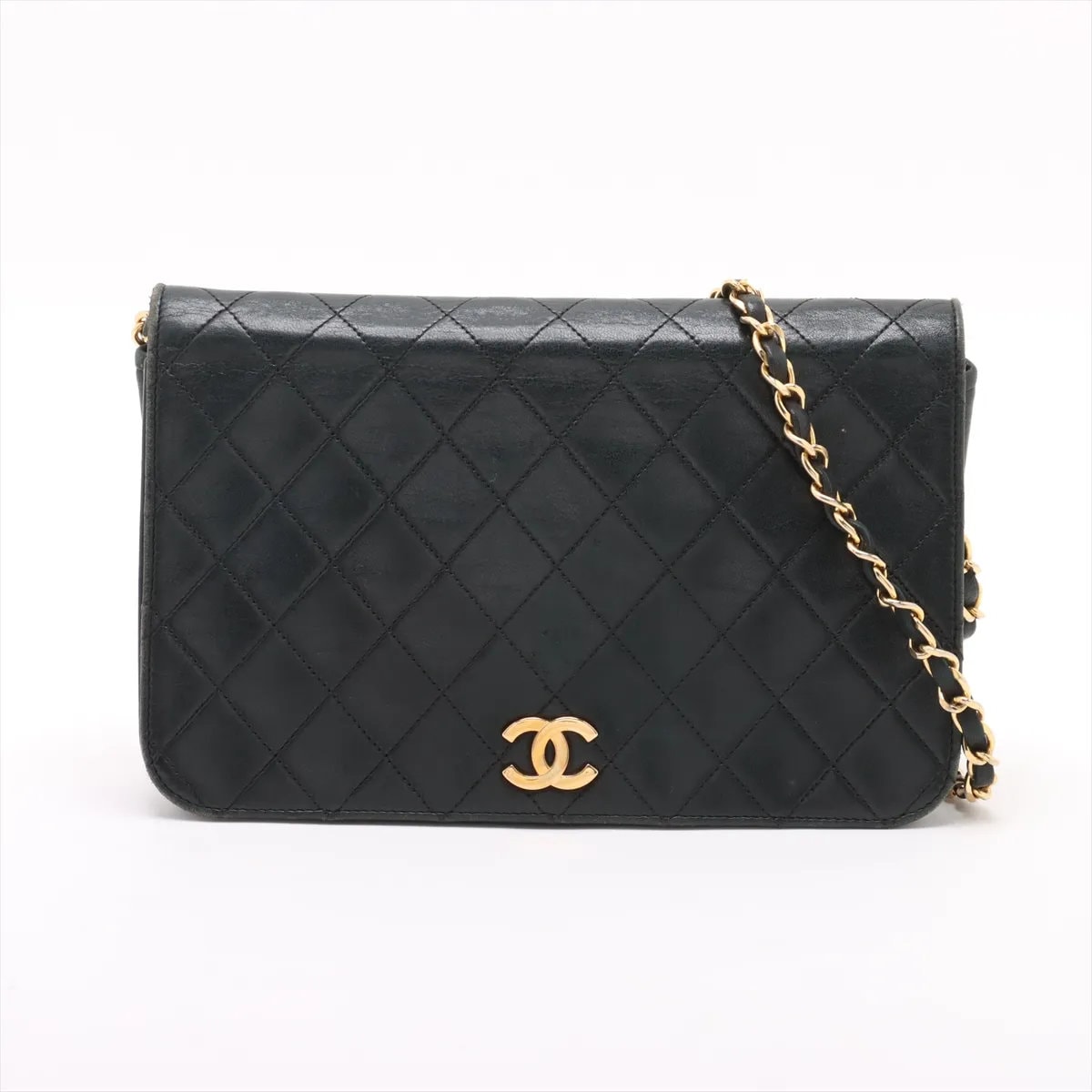■美品 シャネル マトラッセラムスキン チェーンショルダーバッグ