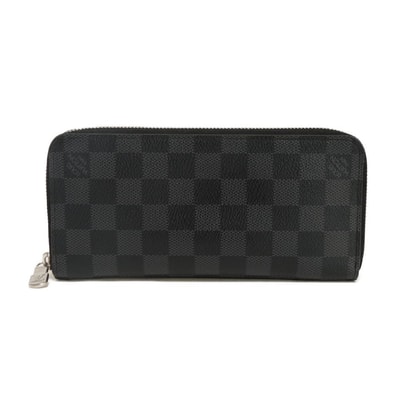 LOUIS VUITTON ルイ・ヴィトン ジッピーウォレット ヴェルティカル 新型 ロゴ ブラック グレー RFID ICチップ ラウンドファスナー コンパートメント 札入れ カードケース コインケース ダミエ グラフィット ノワール 長財布 N63095