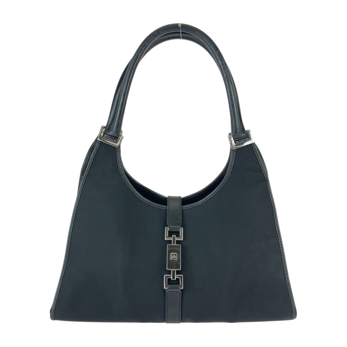 GUCCI グッチ ジャッキー ブラック 黒 シルバー金具 キャンバス レザー/ トートバッグ ショルダーバッグ 505442 【中古】