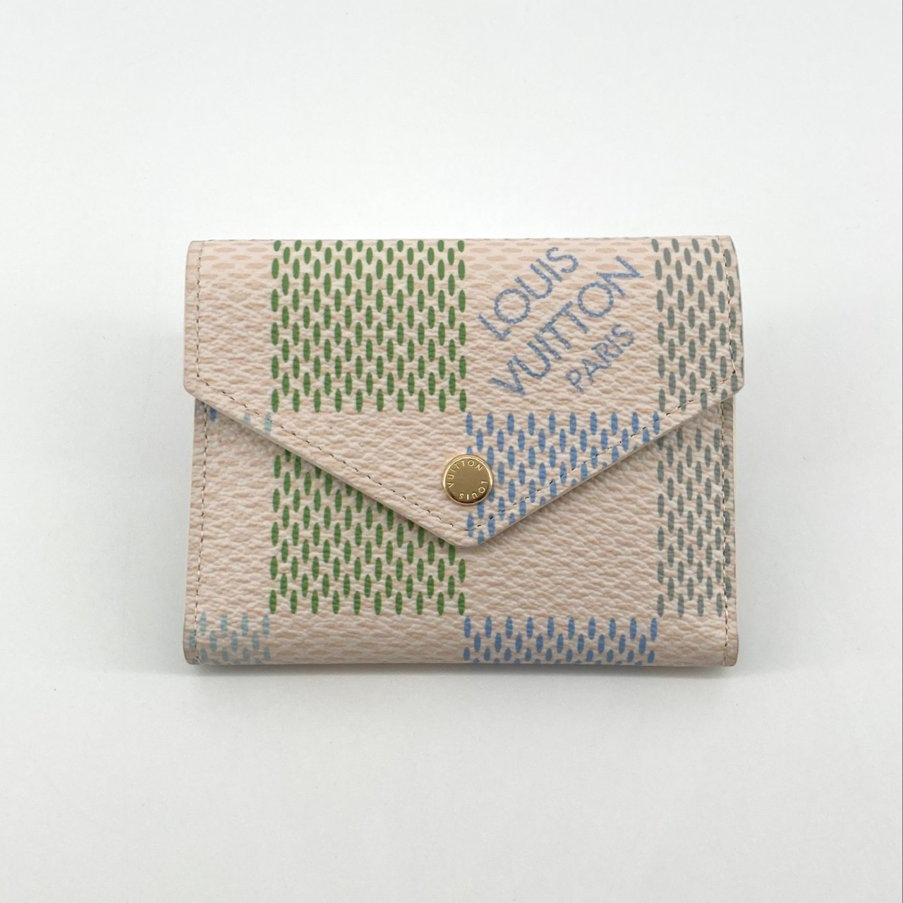 LOUIS VUITTON(ルイ・ヴィトン) ポルトフォイユ ヴィクトリーヌ ダミエリシャス N40750 三つ折り財布 ピスタチオ
