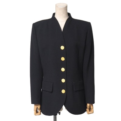■美品■YVES SAINT LAURENT イヴ・サンローラン ヴィンテージ ジャケット サイズ38 ブレザー シングルジャケット 金ボタン ブランド古着【中古】20260609/RA9727