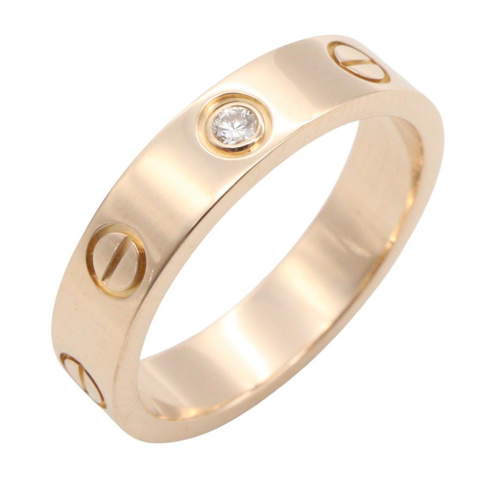 カルティエ CARTIER ミニラブリング 1PD リング・指輪 ジュエリー K18PG(ピンクゴールド) ダイヤモンド レディース ゴールド系 / クリア系 B4050700 【中古】
