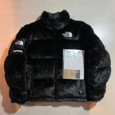 Supreme x The North Face Faux Fur Nuptse Jacket "Black"