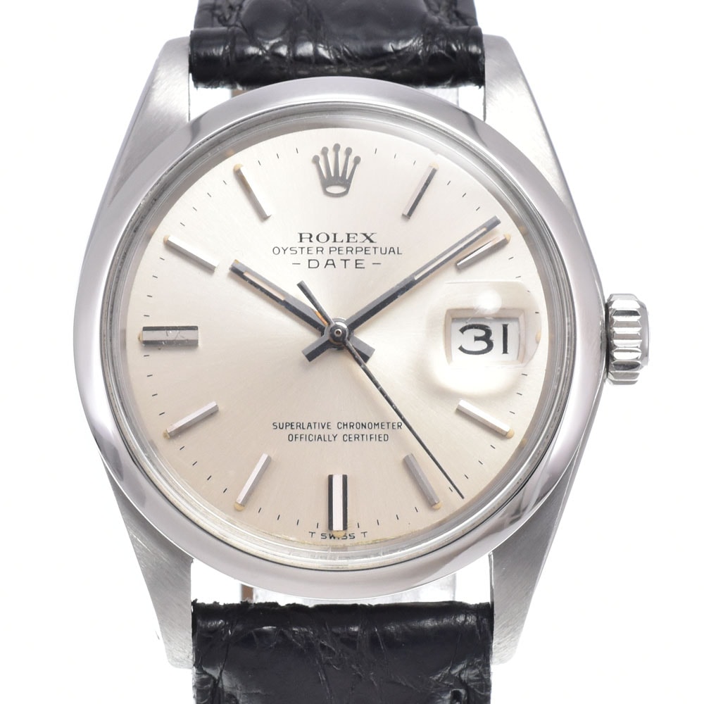 ロレックス ROLEX 1500 ヴィンテージ オイスターパーペチュアル デイト Cal.1570 シルバー 自動巻き メンズ 美品 腕時計 R#149257