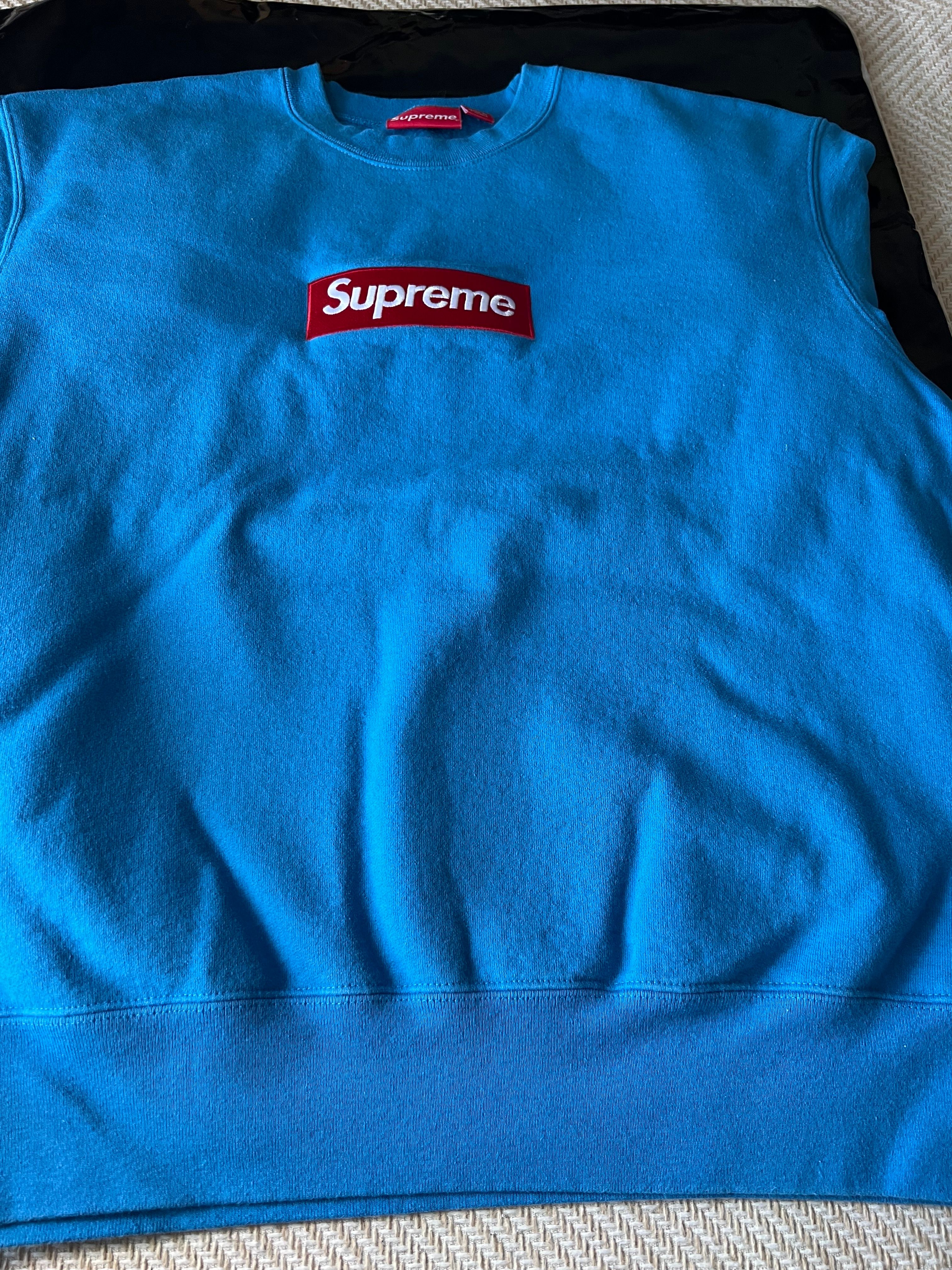 Supreme Box Logo Crewneck "Blue" (22FW)