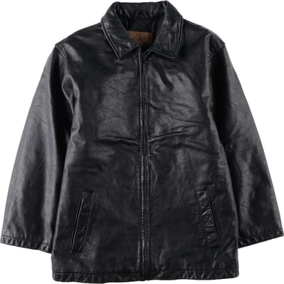 古着 ギャップ GAP FINE LEATHER スイングトップタイプ 中綿入り レザーブルゾンジャケット レディースXXL相当/eaa637780