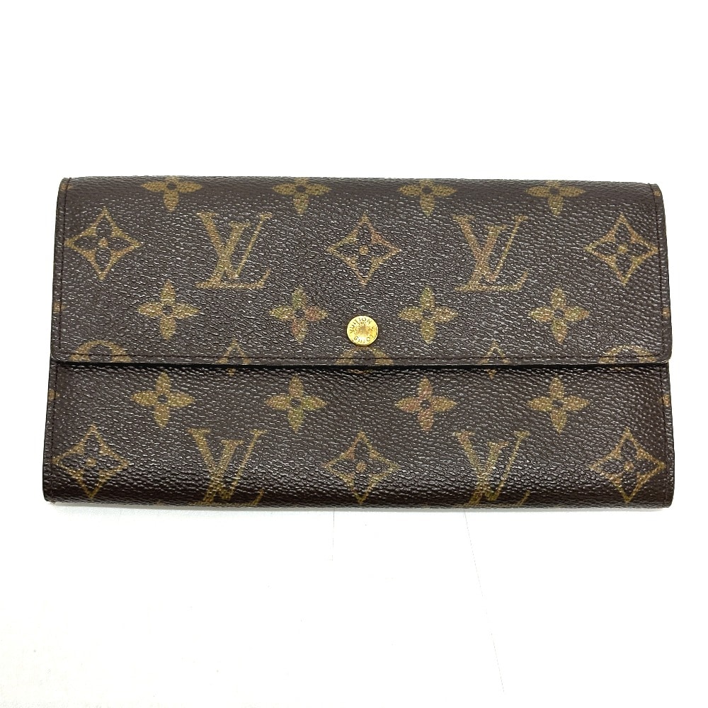 ルイヴィトン LOUIS VUITTON ポシェット ポルト モネ クレディ M61725 2つ折り 長財布 モノグラムキャンバス ブラウン