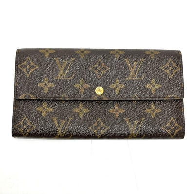 ルイヴィトン LOUIS VUITTON ポシェット ポルト モネ クレディ M61725 2つ折り 長財布 モノグラムキャンバス ブラウン