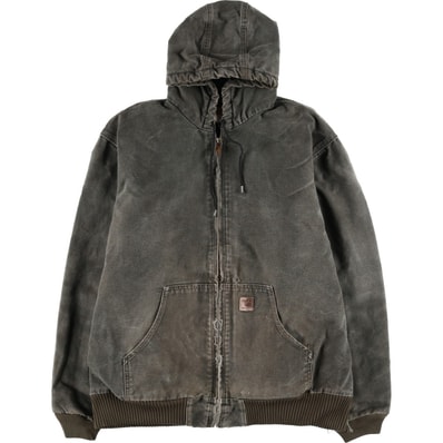 古着 00年代 カーハート Carhartt アクティブジャケット 中綿入り ダックフルジップパーカー メンズXL相当/eaa613139