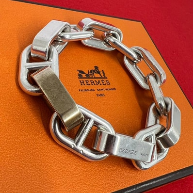 HERMES エルメス シェーヌダンクル ブロンズミックス ブレスレット シルバー925 ブロンズ ブレスレット シルバー
46278
