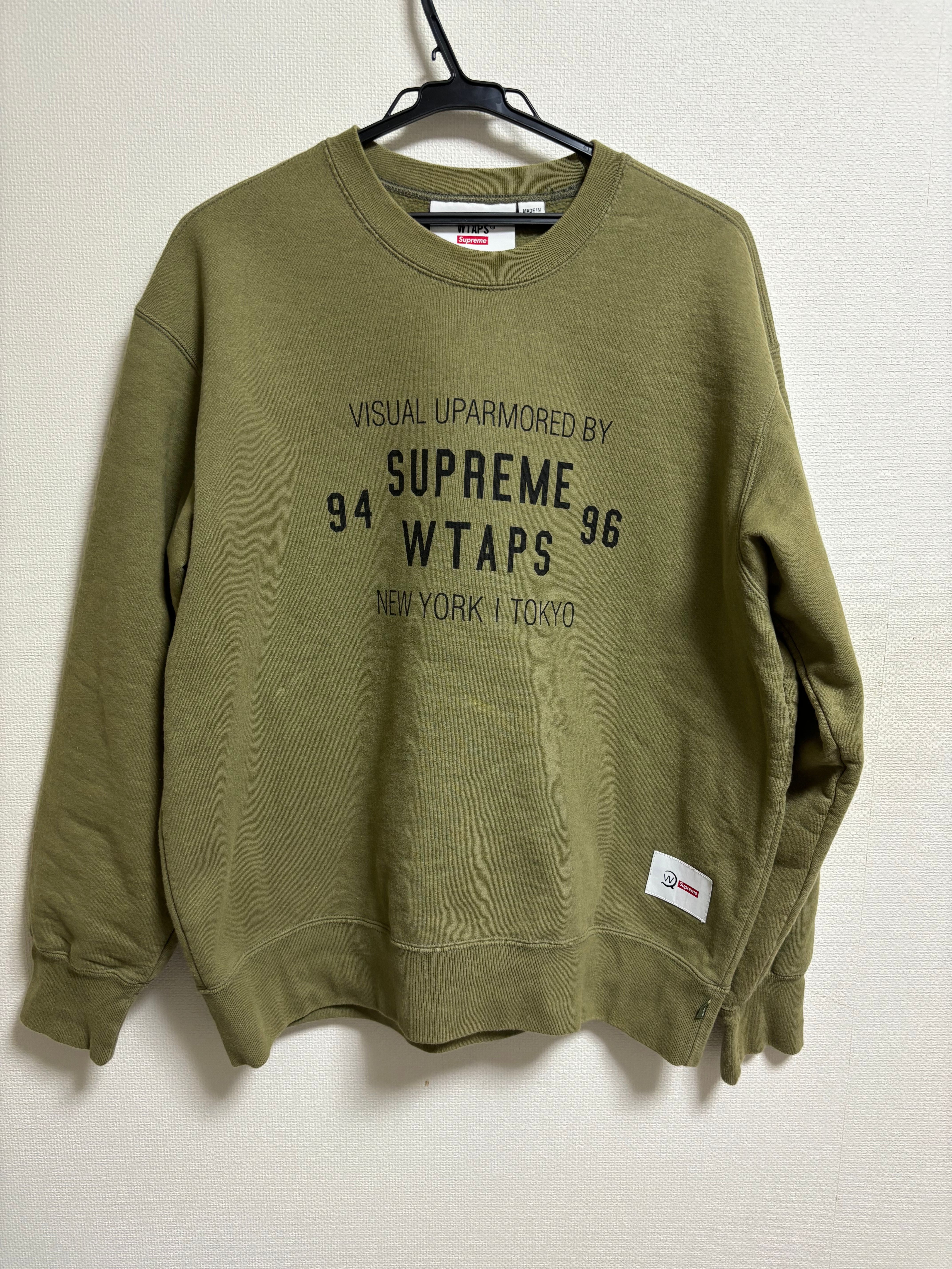 Supreme / WTAPS Crewneck "Light Olive"
