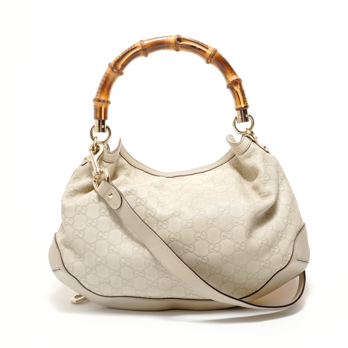 グッチ GUCCI グッチシマ バンブー 2WAY ハンドバッグ【中古】