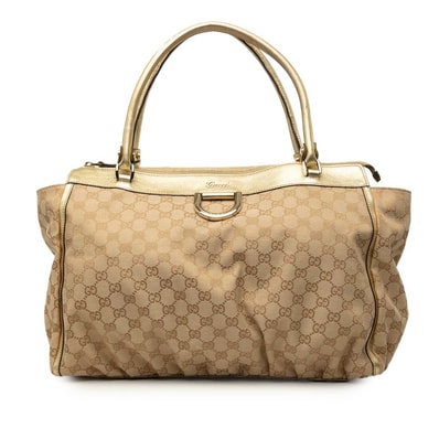 グッチ GGキャンバス アビー トートバッグ ショルダーバッグ 190248 ベージュ ゴールド キャンバス レザー レディース GUCCI 中古