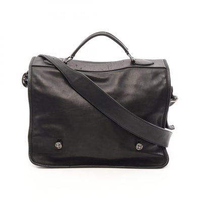 クロムハーツ CHROME HEARTS クロスボール ガンスリンガー ダガージップ 2WAY ショルダーバッグ バッグ レザー メンズ ブラック系 【中古】