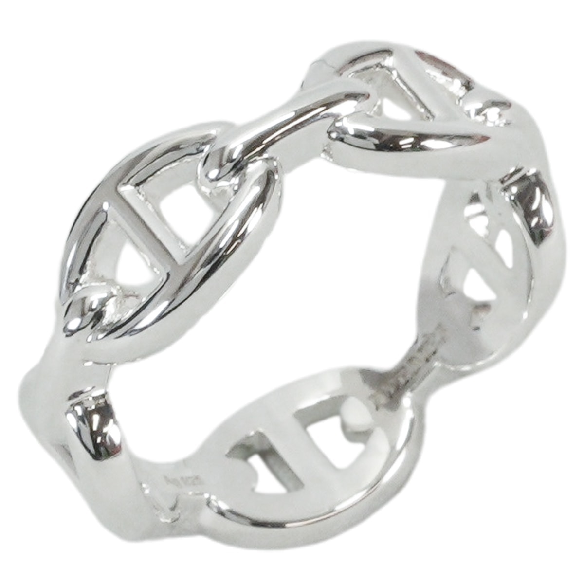 Hermes Chaine D'ancre Enchainee Ring PM "Silver"