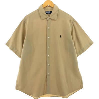 古着 ラルフローレン Ralph Lauren POLO by Ralph Lauren 半袖 リネンシャツ メンズXL相当/eaa560898