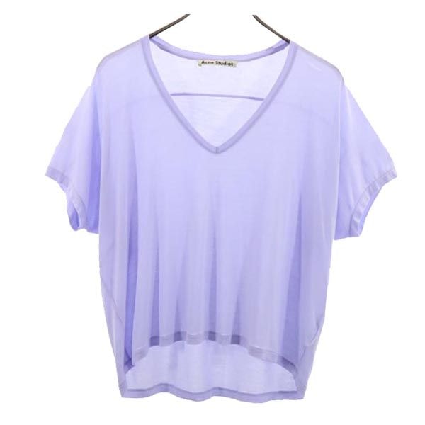ACNE STUDIOS アクネストゥディオズ 半袖 Vネック Tシャツ XS パープル系 ドルマンスリーブ