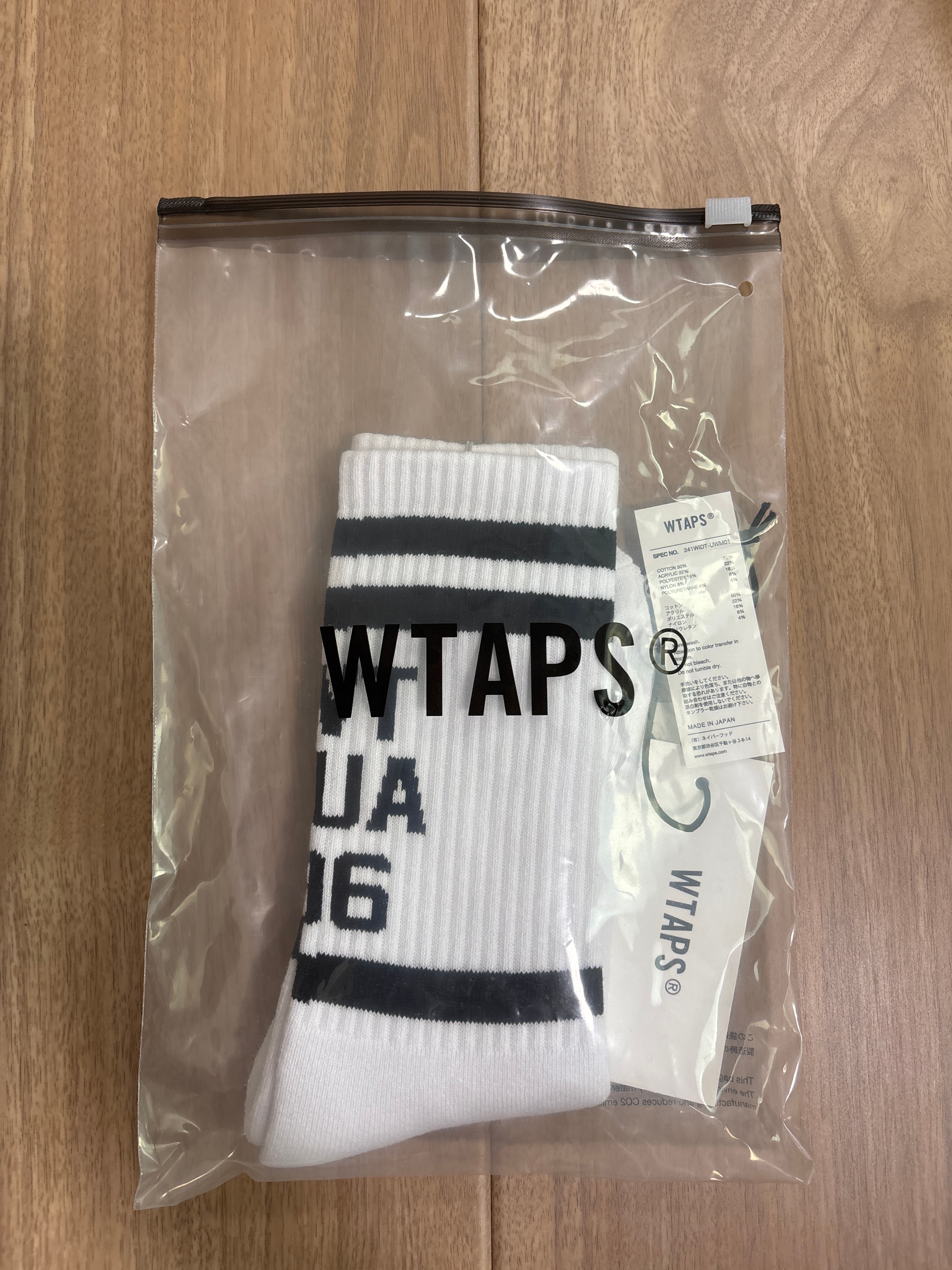 wtaps ソックス 241WIDT-UWM01 ホワイト 新品