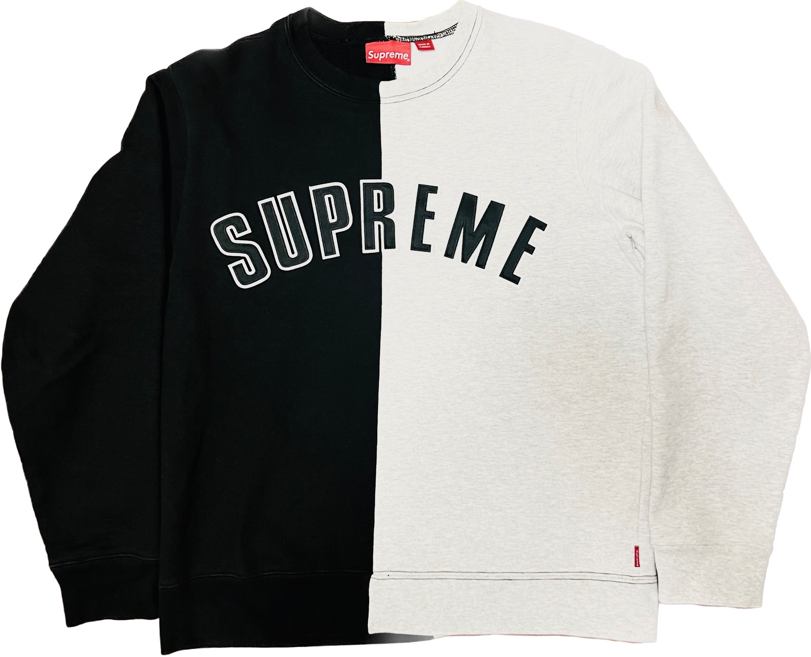 Supreme Split Crewneck Sweatshirt "Black"