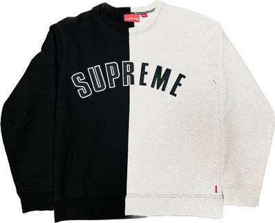 Supreme Split Crewneck Sweatshirt "Black"