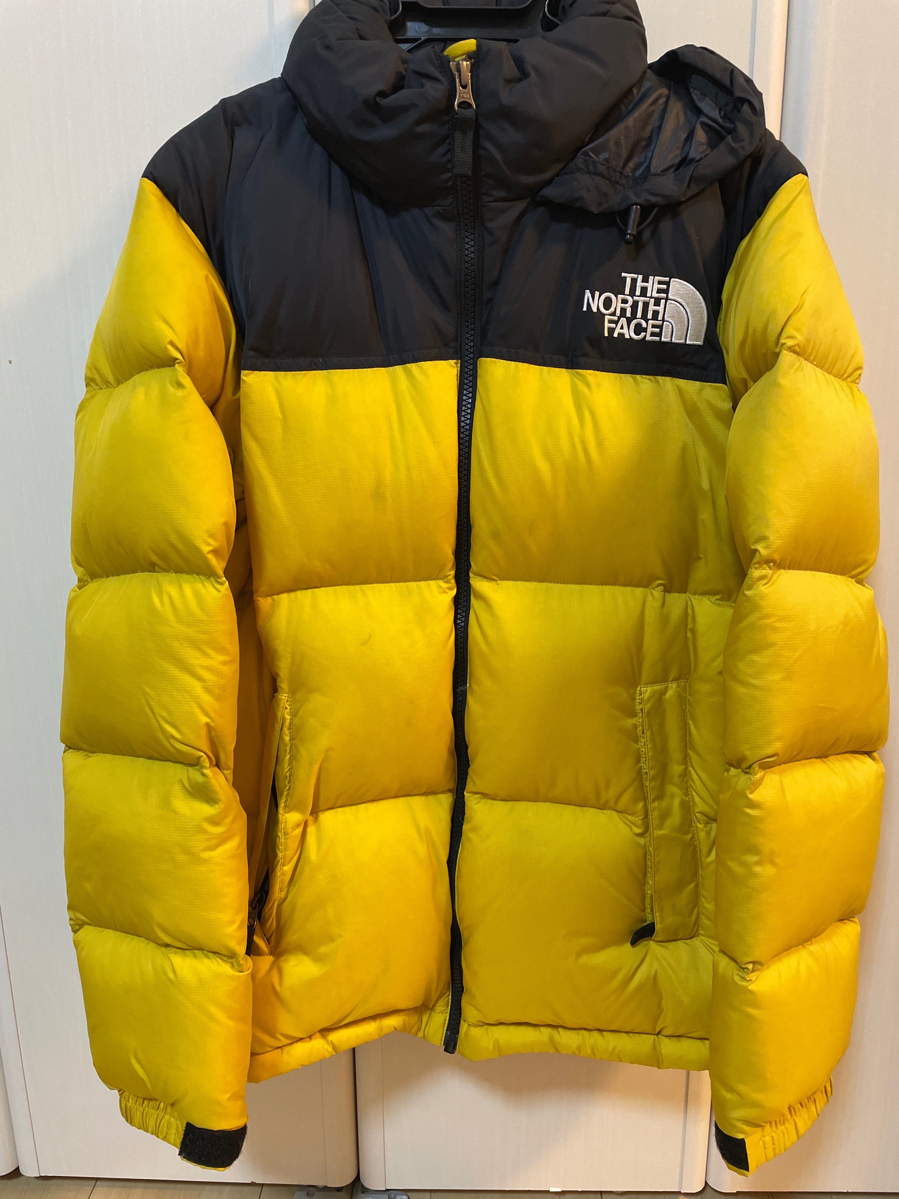 The North Face Nuptse Jacket 2021 "Black × Lightning Yellow"