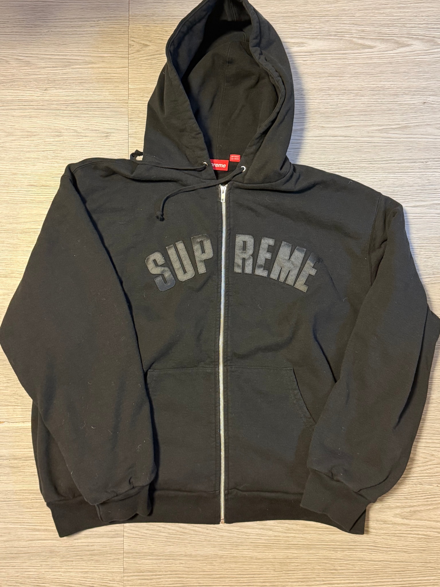 Supreme Arc Thermal Lined Zip Up Hooded Sweatshirt "Black"