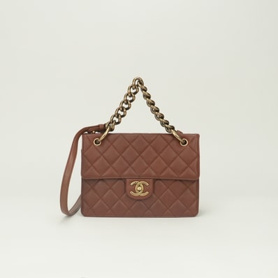シャネル CHANEL マトラッセ バッグ トートバッグ ショルダーバッグ キャビアスキン ブラウン Brown 茶 ゴールド金具 ココマーク ターンロック ハンドバッグ 2way