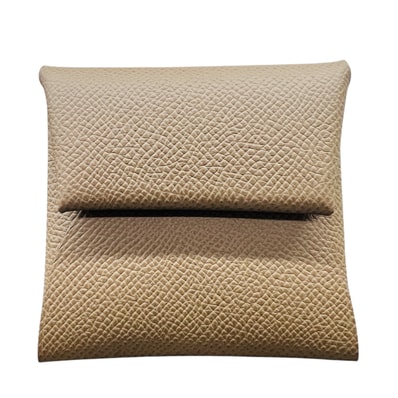 HERMES 未使用品 エルメス バスティア ヴォーエプソン エトゥープ コインケース U刻印 2022年製造 レザー ベージュ 箱付き プレゼント ギフト 展示品 極美品 Sランク 中古 鑑定済 エルメスコインケース